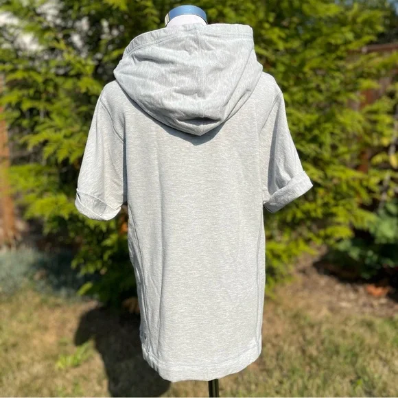 Lululemon Womens Serenity Hoodie 8 Heathered Gray Short Sleeve Pullover W3E32S - Picture 7 of 14